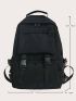 Buckle Decor Classic Backpack