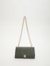 Minimalist Chain Flap Square Bag