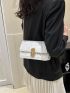 Mini Square Bag Twist Lock Flap PU For Daily Life