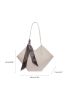 Twilly Scarf Decor Shoulder Tote Bag