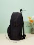 Men Letter Graphic Waterproof Functional Backpack