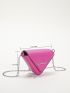 Mini Novelty Bag Triangle Design Letter Graphic Chain Strap