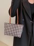 Houndstooth Pattern Square Bag