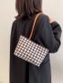 Houndstooth Pattern Square Bag