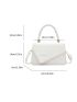 Letter Graphic Flap Square Bag