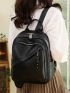 Studded Decor Classic Backpack