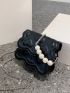 Mini Faux Pearl Decor Cloud Embossed Novelty Bag