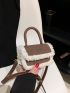 Mini Fuzzy Trim Flap Square Bag