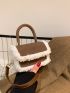 Mini Fuzzy Trim Flap Square Bag