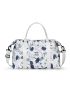 Floral Pattern Patch Detail Travel Bag