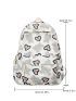 Heart & Cartoon Pattern Functional Backpack