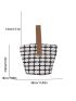 Mini Plaid Pattern Bucket Bag