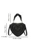 Mini Quilted Detail Heart Design Novelty Bag