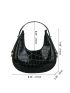 Crocodile Embossed Hobo Bag