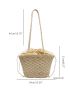 Drawstring Design Straw Bag