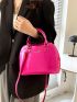 Neon Pink Letter Decor Dome Bag