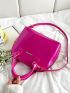 Neon Pink Letter Decor Dome Bag