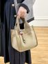 Minimalist Satchel Bag With Bag Charm