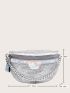 Rhinestone Decor Waist Bag