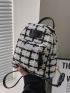 Mini Plaid Pattern Classic Backpack