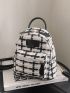 Mini Plaid Pattern Classic Backpack