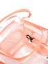 Contrast Binding Clear Zipper Backpack