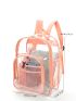 Contrast Binding Clear Zipper Backpack