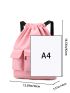 Letter Patch Drawstring Backpack