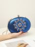 Mini Rhinestone Decor Chain Box Bag