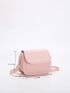 Mini Geometric Embossed Flap Square Bag