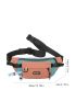 Colorblock Letter Patch Decor Waist Bag With Bag Charm