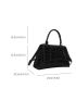 Crocodile Embossed Square Bag Small Black