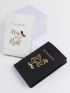 2pcs Metallic Letter Graphic Passport Case