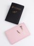 2pcs Metallic Airplane & Letter Graphic Passport Case