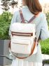 Zip Front Tassel Decor Classic Backpack