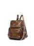 Tassel Decor Zip Front Classic Backpack