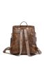 Tassel Decor Zip Front Classic Backpack