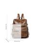 Tassel Decor Zip Front Classic Backpack