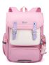 Letter & Buckle Decor Flap Backpack With Bag Charm