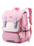 Letter & Buckle Decor Flap Backpack With Bag Charm