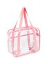 Clear Contrast Binding Beach Bag