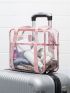 Clear Contrast Binding Beach Bag