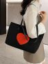 Heart Pattern Shopper Bag