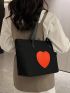 Heart Pattern Shopper Bag