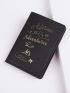 2pcs Metallic Letter Graphic Passport Case