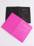 2pcs Metallic Letter Graphic Passport Case