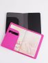 2pcs Metallic Letter Graphic Passport Case