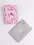 2pcs Marble & Airplane Pattern Passport Case