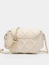 Mini Geometric Embossed Flap Chain Crossbody Bag