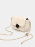 Mini Geometric Embossed Flap Chain Crossbody Bag